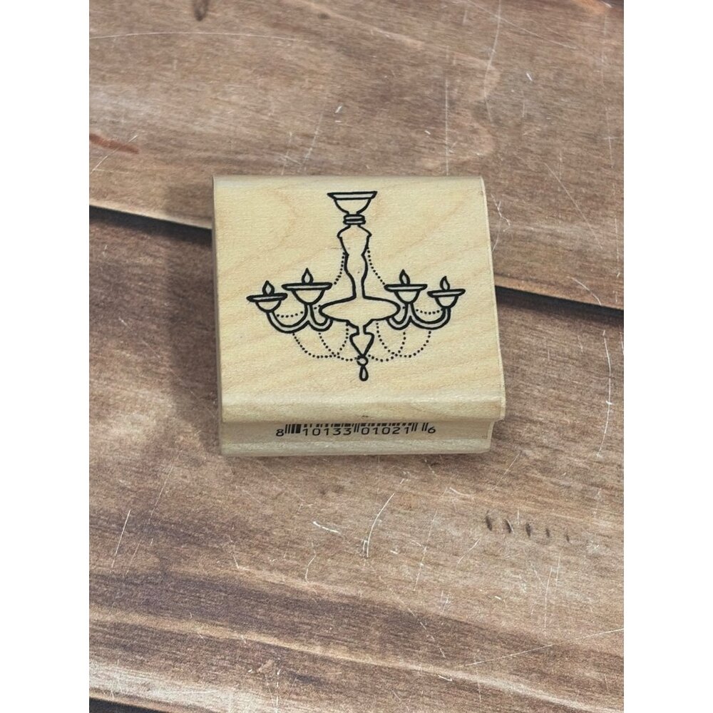 A MUSE 7-41018 CHANDELIER WOOD MOUNTED RUBBER STAMP